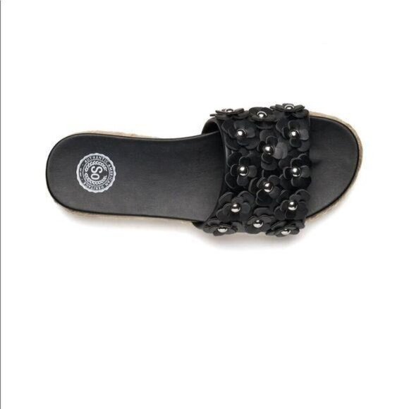 SO Pompane Blush Slide Sandals Floral New Women's 7 - Picture 4 of 6